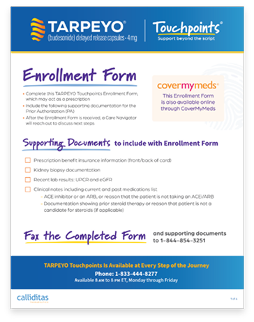 Touchpoints enrollment form image