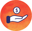 Financial assistance icon